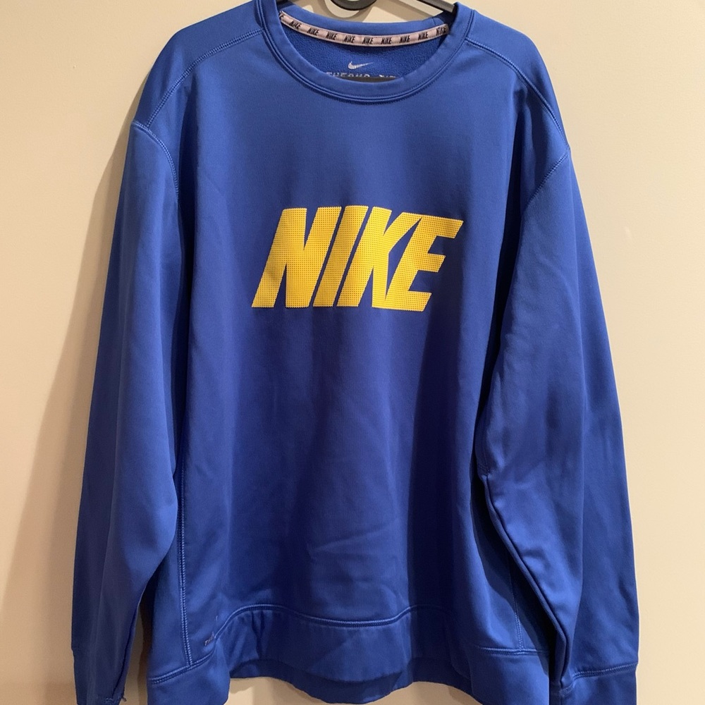 NIKE crew neck blue sweater